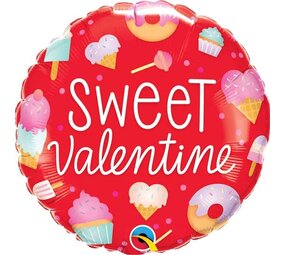 Qualatex Folie ballon Sweet Valentine (45cm) gevuld met helium Qualatex Folie ballon Sweet Valentine (45cm) gevuld met helium