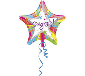 Qualatex Helium Ballon Congrats (45cm) gevuld met helium Qualatex Helium Ballon Congrats (45cm) gevuld met helium
