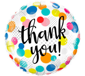 Folat Helium Ballon Thank You (45cm) gefüllt mit Helium
