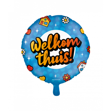 Paper Dreams Welcome Home Cartoon Helium Balloon (45cm) filled with helium Paper Dreams Welcome Home Cartoon Helium Balloon (45cm) filled with helium