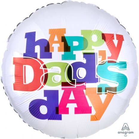 Anagram Heliumballon Happy Dad's Day (46cm) gefüllt mit Helium Anagram Heliumballon Happy Dad's Day (46cm) gefüllt mit Helium