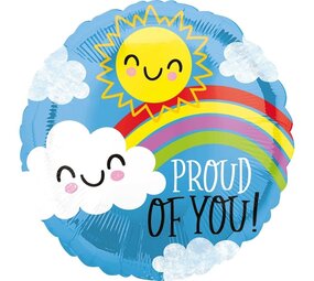 Amscan Folienballon Proud of You! (45cm) gefüllt mit Helium Amscan Folienballon Proud of You! (45cm) gefüllt mit Helium