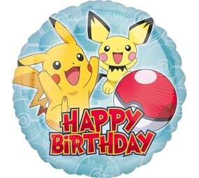 Amscan Folienballon Pokémon Happy Birthday(45cm) gefüllt mit Helium Amscan Folienballon Pokémon Happy Birthday(45cm) gefüllt mit Helium