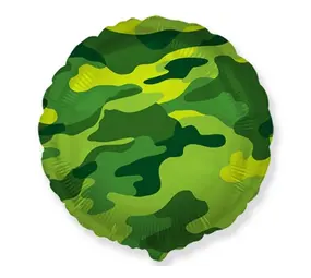 Camouflage Helium Ballon Rond (45cm) gevuld met helium