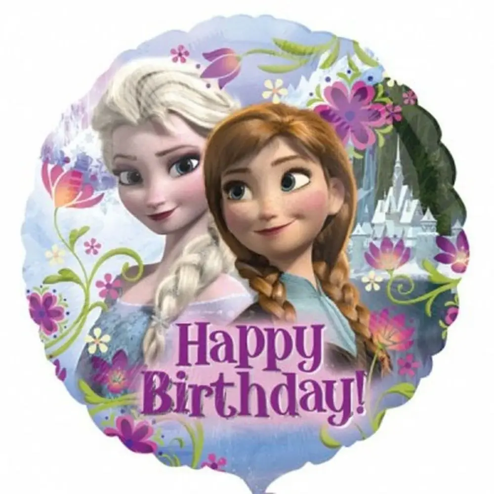 Amscan Frozen Balloon Foil Happy Birthday (45cm) filled with helium