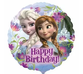 Amscan Frozen Balloon Foil Happy Birthday (45cm) filled with helium Amscan Frozen Balloon Foil Happy Birthday (45cm) filled with helium