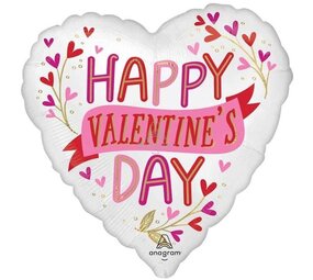 Anagram Folie ballon Happy Valentine's Day Hart leeg | 45 cm Anagram Folie ballon Happy Valentine's Day Hart leeg | 45 cm