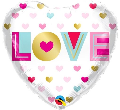 Qualatex Folienballon Love Herz 45cm  | gefüllt mit Helium Qualatex Folienballon Love Herz 45cm  | gefüllt mit Helium