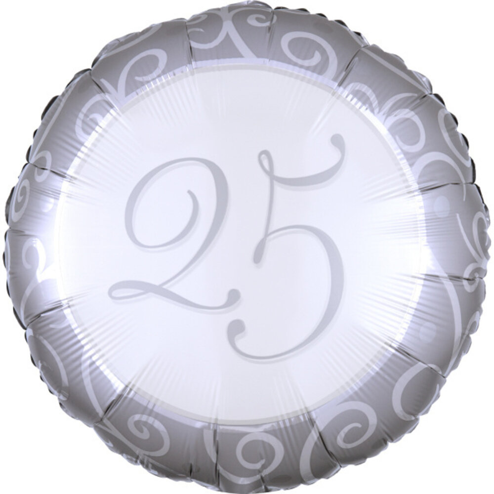 Qualatex Foil balloon 25 years married 45cm | filled with helium