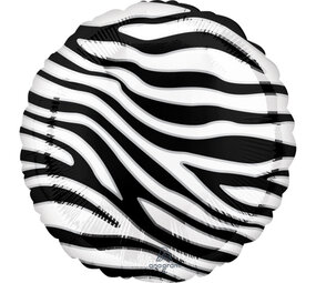 Anagram Helium Balloon Zebra print (45cm) filled with helium