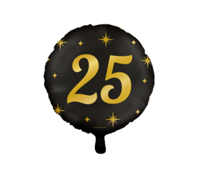 Helium Ballon 25 jaar Classy  (45cm) gevuld met helium