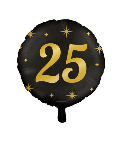 Helium Ballon 25 jaar Classy  (45cm) gevuld met helium
