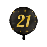 Ballon à l'hélium 21 ans Classy (45cm) rempli d'hélium Ballon à l'hélium 21 ans Classy (45cm) rempli d'hélium