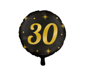 Helium Balloon 30 years Classy (45cm) filled with helium Helium Balloon 30 years Classy (45cm) filled with helium