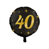 Helium Ballon 40 jaar Classy (45cm) gevuld met helium