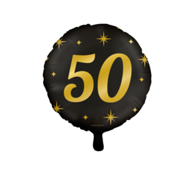 Helium Ballon 50 jaar Classy (45cm) gevuld met helium
