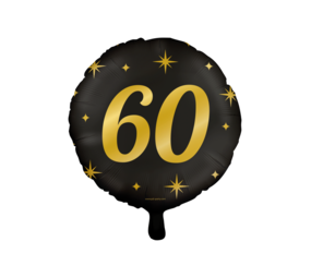 Helium Ballon 60 jaar Classy (45cm) gevuld met helium
