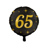 Helium Ballon 65 jaar Classy  (45cm) gevuld met helium