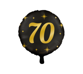 Heliumballon 70 Jahre Classy (45cm) gefüllt mit Helium Heliumballon 70 Jahre Classy (45cm) gefüllt mit Helium