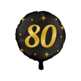 Helium Ballon 80 jaar Classy (45cm) gevuld met helium
