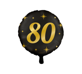 Ballon à l'hélium 80 ans Classy (45cm) rempli d'hélium Ballon à l'hélium 80 ans Classy (45cm) rempli d'hélium