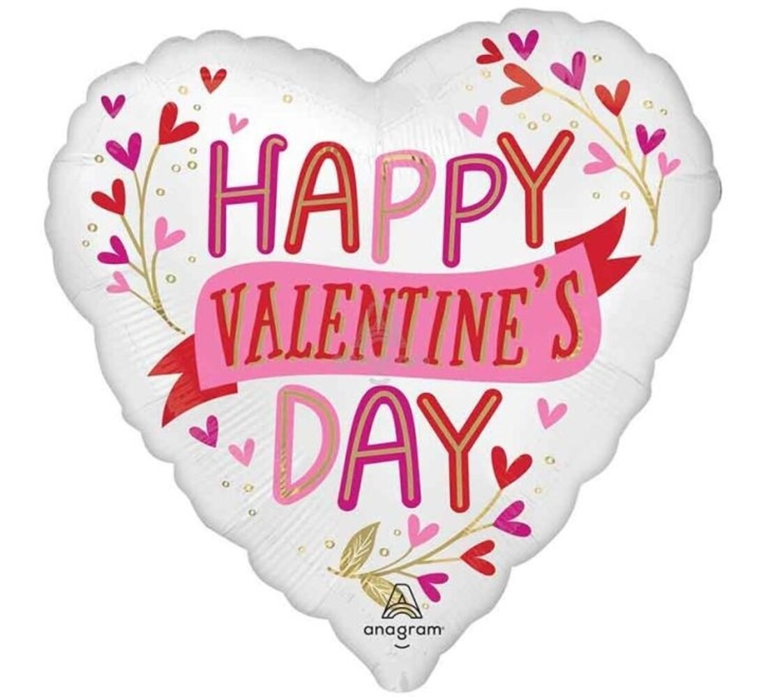 Anagram Ballon aluminium Joyeuse Saint Valentin Coeur 45cm | rempli d'hélium Anagram Ballon aluminium Joyeuse Saint Valentin Coeur 45cm | rempli d'hélium
