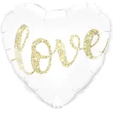 Folienballon ''Love'' glitter gold (45cm) gefüllt mit Helium Folienballon ''Love'' glitter gold (45cm) gefüllt mit Helium