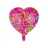 Helium ballon 'Love' hartvorm (45cm) gevuld met helium Helium ballon 'Love' hartvorm (45cm) gevuld met helium