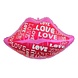 Helium ballon Lips & Love (62 x 38cm) gevuld met helium Helium ballon Lips & Love (62 x 38cm) gevuld met helium