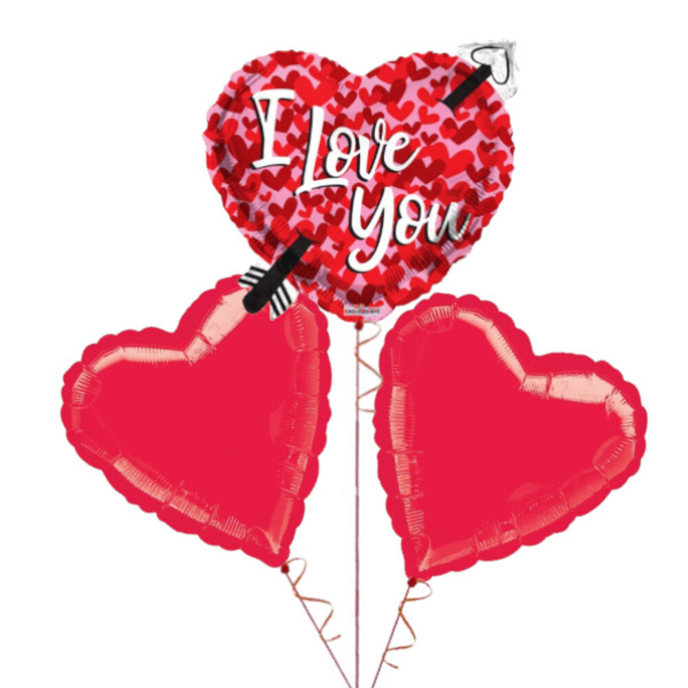 Balloon bouquet I Love You with arrow | filled with helium Balloon bouquet I Love You with arrow | filled with helium