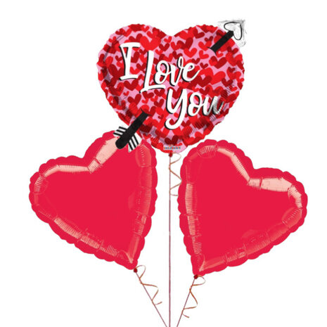 Balloon bouquet I Love You with arrow | filled with helium Balloon bouquet I Love You with arrow | filled with helium