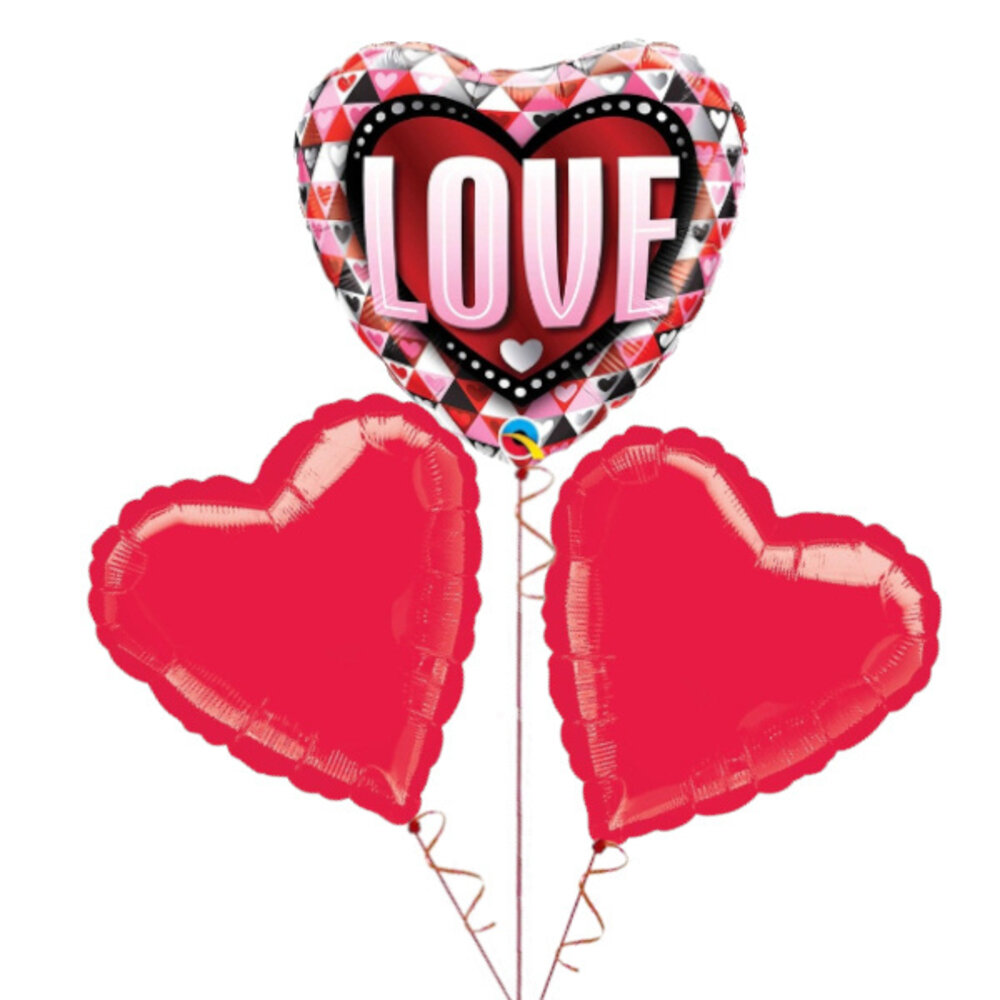 Qualatex Ballonboeket LOVE  | gevuld met helium Qualatex Ballonboeket LOVE  | gevuld met helium