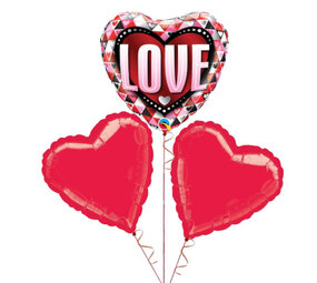 Qualatex Bouquet de ballons AMOUR | rempli d'hélium Qualatex Bouquet de ballons AMOUR | rempli d'hélium