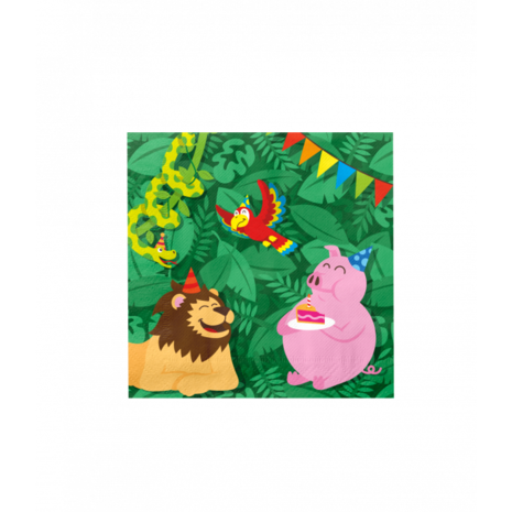 Paper Dreams Jungle Party Servetten 33x33cm | 16 stuks