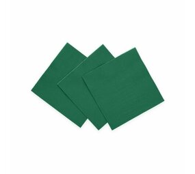 Groene Servetten Donkergroen 24x24cm | 20 stuks Groene Servetten Donkergroen 24x24cm | 20 stuks