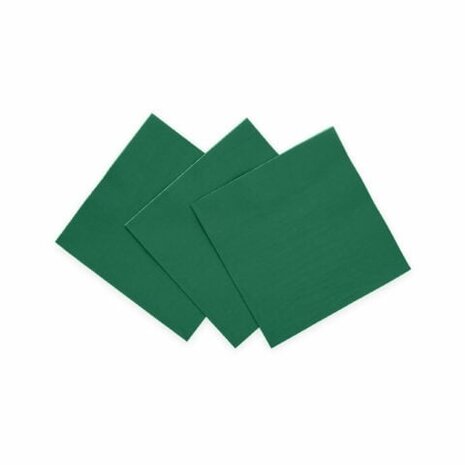 Groene Servetten Donkergroen 24x24cm | 20 stuks Groene Servetten Donkergroen 24x24cm | 20 stuks