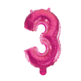 Foil Balloon Pink 3 | 40cm Foil Balloon Pink 3 | 40cm