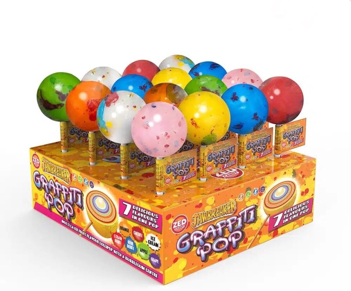 Tuf-Tuf Lolly Graffiti Pop 50gr. | Per Stuk Tuf-Tuf Lolly Graffiti Pop 50gr. | Per Stuk