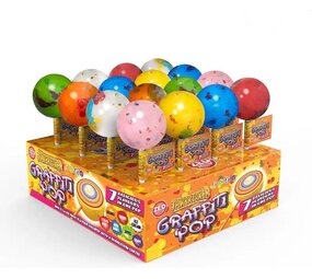 Tuf-Tuf Lolly Graffiti Pop 50gr. | Per Stuk Tuf-Tuf Lolly Graffiti Pop 50gr. | Per Stuk