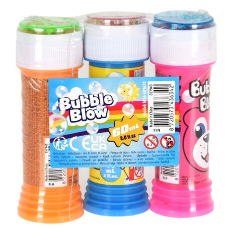 Seifenblasenblasen 60ml mit Geduldsspiel | pro 3 Stück