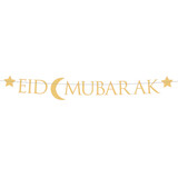 Amscan Buchstabengirlande Eid Mubarak Gold | 220x15cm Amscan Buchstabengirlande Eid Mubarak Gold | 220x15cm
