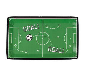 Ginger Ray Fußball Teller Fußballplatz 17,5x30cm | 8 Stück Ginger Ray Fußball Teller Fußballplatz 17,5x30cm | 8 Stück