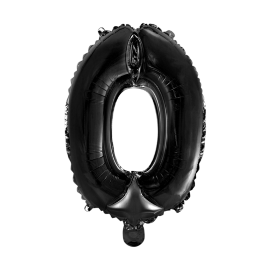 Ballon de baudruche noir 0 | 40cm Ballon de baudruche noir 0 | 40cm