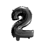Foil Balloon Black 2 | 40cm Foil Balloon Black 2 | 40cm
