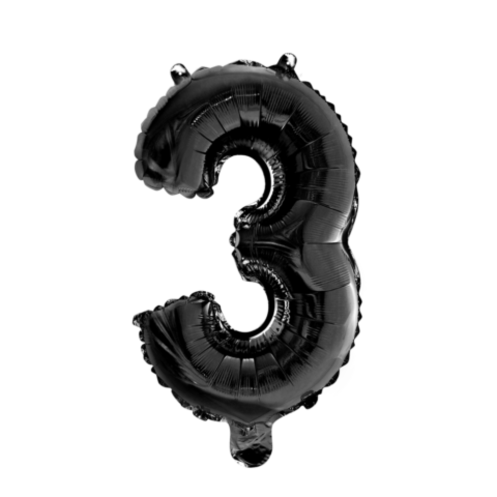 Ballon de baudruche noir 3 | 40cm