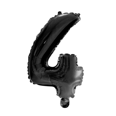Folienballon Schwarz 4 | 40cm