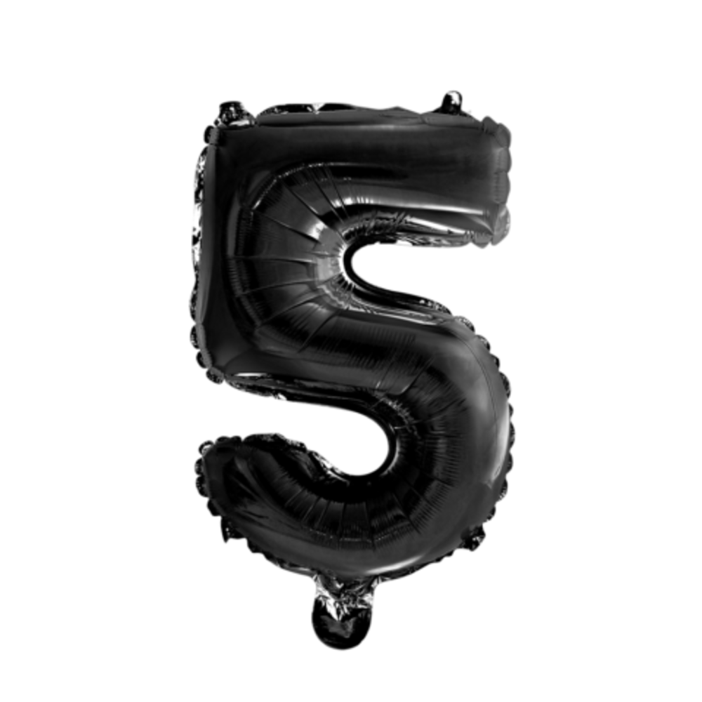 Ballon de baudruche noir 5 | 40cm Ballon de baudruche noir 5 | 40cm