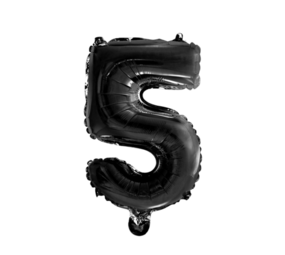 Foil Balloon Black 5 | 40cm Foil Balloon Black 5 | 40cm