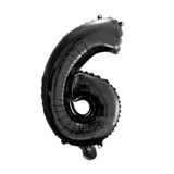 Folienballon Schwarz 6 | 40cm