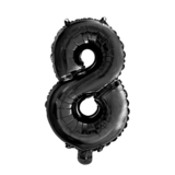 Folienballon Schwarz 8 | 40cm